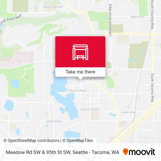 Meadow Rd SW & 95th St SW map