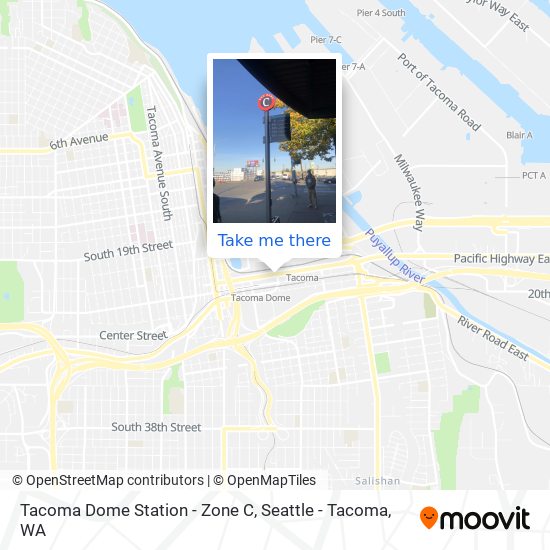 Tacoma Dome Station - Zone C map