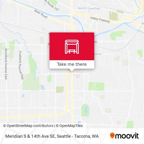 Meridian S & 14th Ave SE map