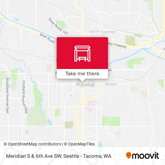 Meridian S & 6th Ave SW map