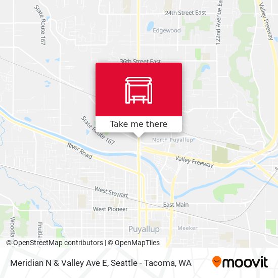 Mapa de Meridian N & Valley Ave E