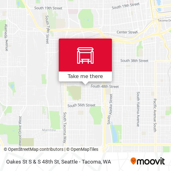 Oakes St S & S 48th St map