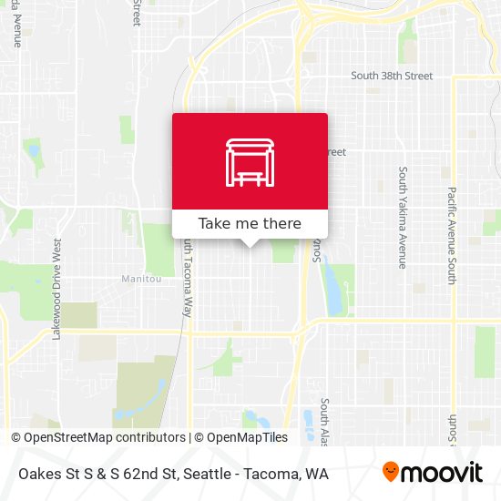 Oakes St S & S 62nd St map