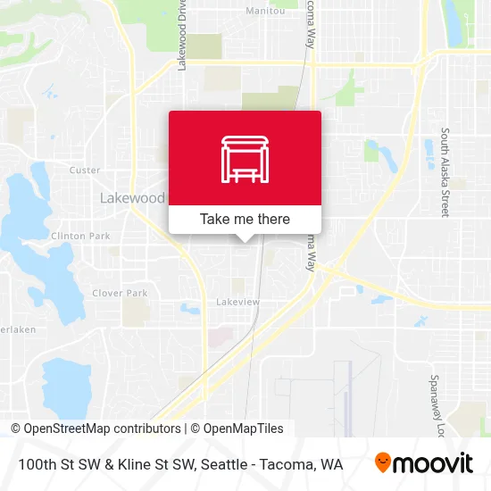 100th St SW & Kline St SW map
