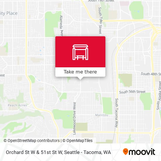 Orchard St W & 51st St W map