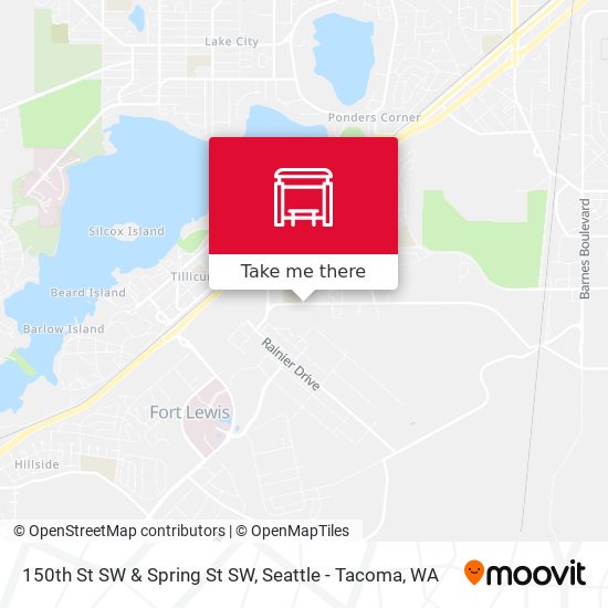 150th St SW & Spring St SW map