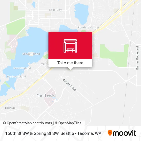 150th St SW & Spring St SW map