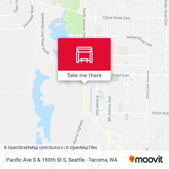 Pacific Ave S & 180th St S map
