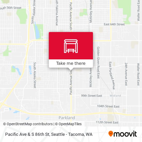 Pacific Ave & S 86th St map