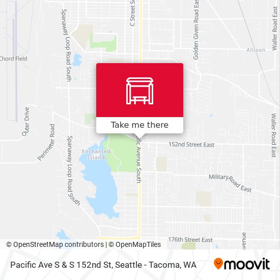 Pacific Ave S & S 152nd St map