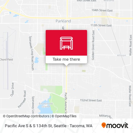Mapa de Pacific Ave S & S 134th St