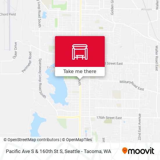 Pacific Ave S & 160th St S map