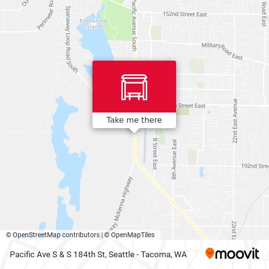 Mapa de Pacific Ave S & S 184th St