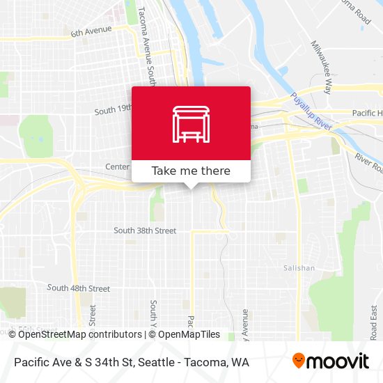 Pacific Ave & S 34th St map