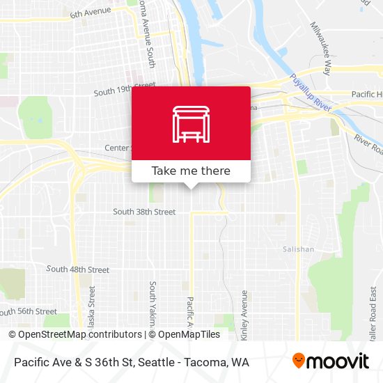 Pacific Ave & S 36th St map