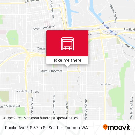 Pacific Ave & S 37th St map