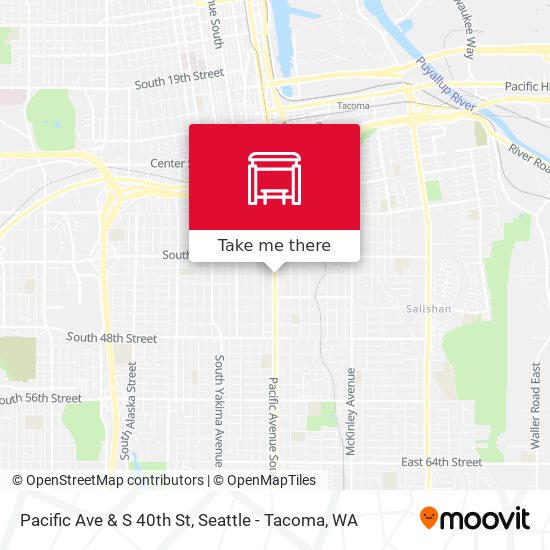 Pacific Ave & S 40th St map
