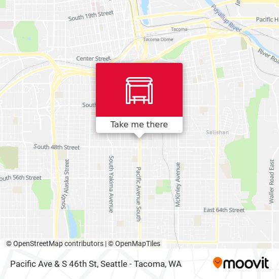 Pacific Ave & S 46th St map