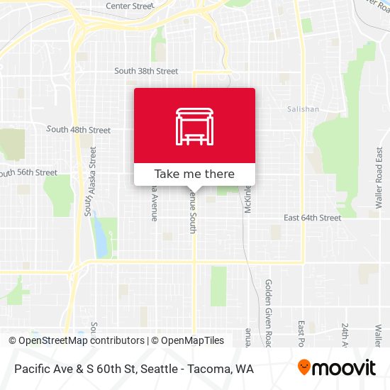Pacific Ave & S 60th St map