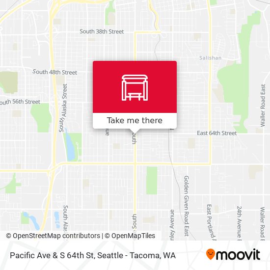 Pacific Ave & S 64th St map
