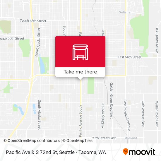 Pacific Ave & S 72nd St map