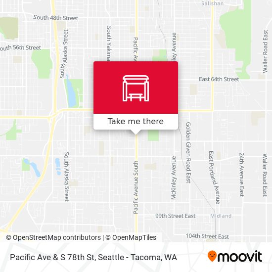 Pacific Ave & S 78th St map