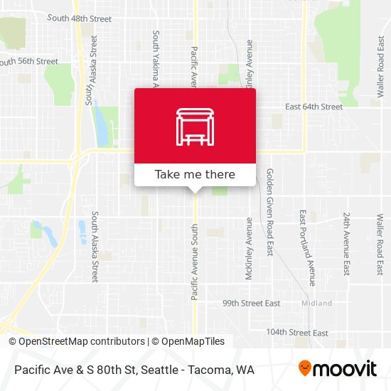 Mapa de Pacific Ave & S 80th St
