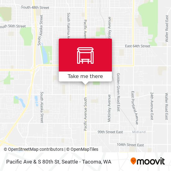 Mapa de Pacific Ave & S 80th St