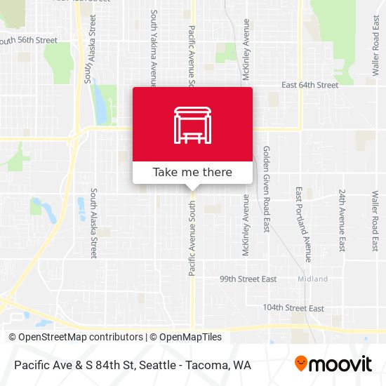 Pacific Ave & S 84th St map