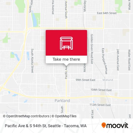 Pacific Ave & S 94th St map