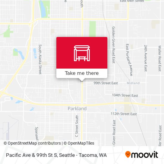 Pacific Ave & 99th St S map