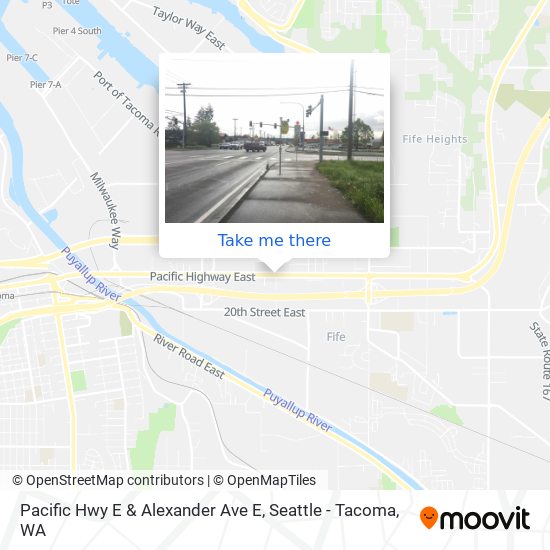 Mapa de Pacific Hwy E & Alexander Ave E