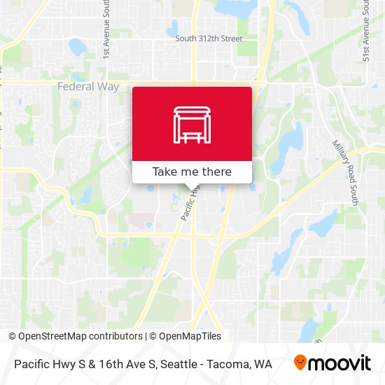 Mapa de Pacific Hwy S & 16th Ave S