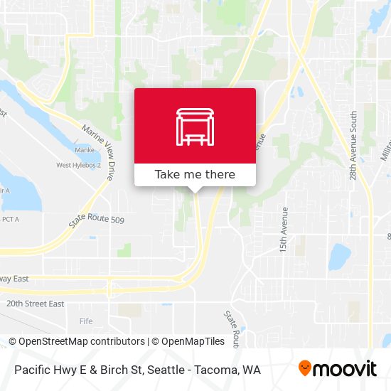 Pacific Hwy E & Birch St map