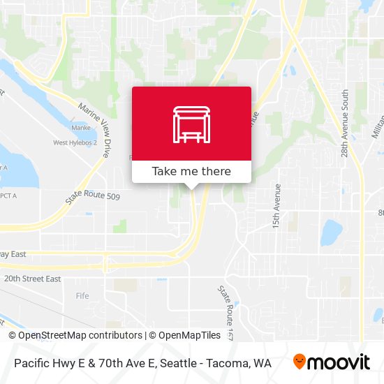 Mapa de Pacific Hwy E & 70th Ave E