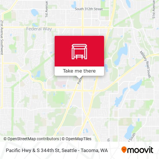 Pacific Hwy & S 344th St map