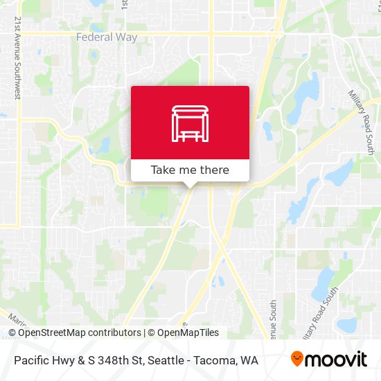 Pacific Hwy & S 348th St map