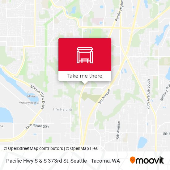 Pacific Hwy S & S 373rd St map