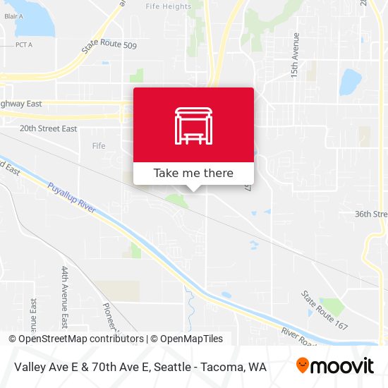 Mapa de Valley Ave E & 70th Ave E