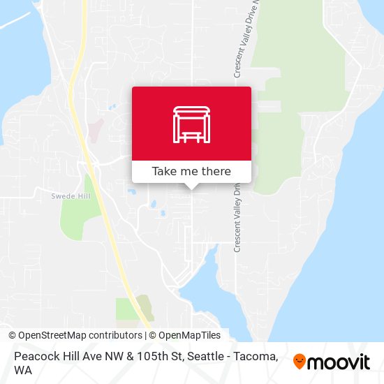 Peacock Hill Ave NW & 105th St map