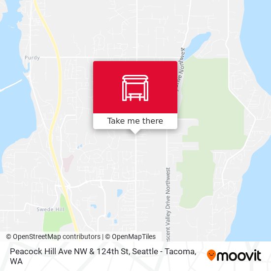 Peacock Hill Ave NW & 124th St map