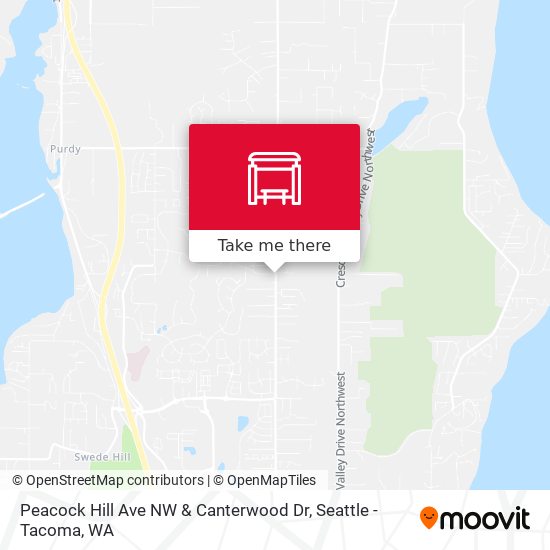 Peacock Hill Ave NW & Canterwood Dr map