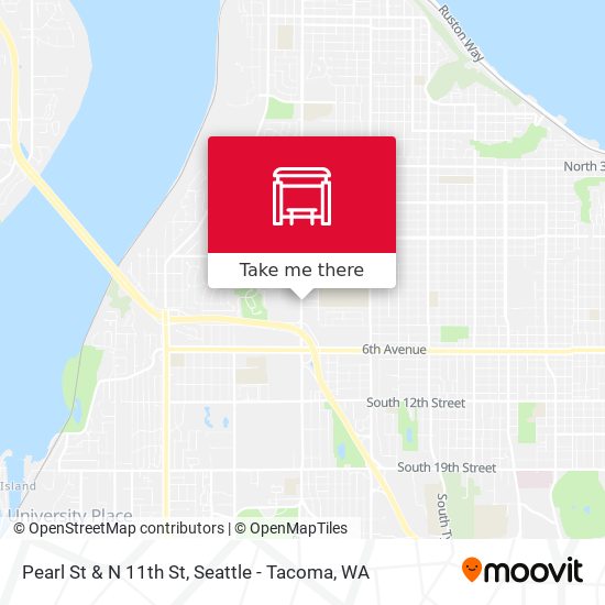 Pearl St & N 11th St map
