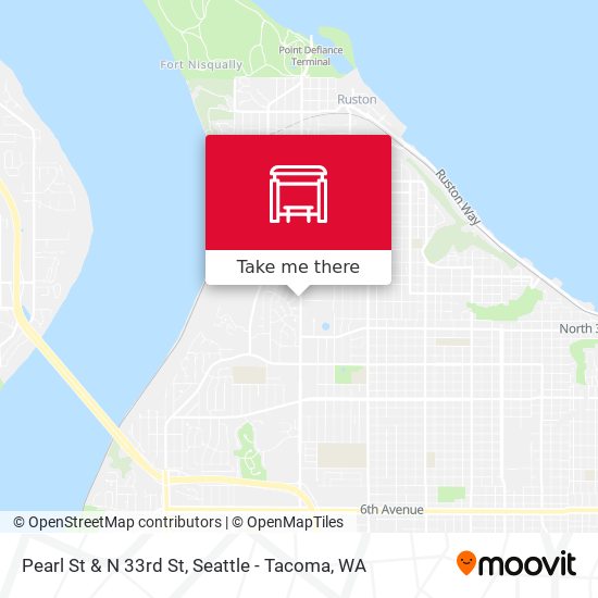 Pearl St & N 33rd St map