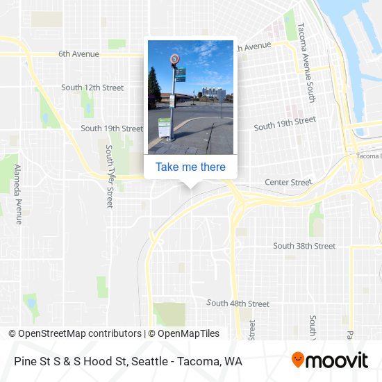 Mapa de Pine St S & S Hood St