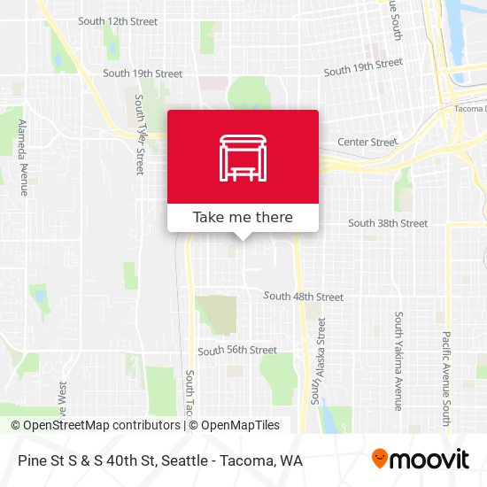 Mapa de Pine St S & S 40th St