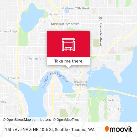 15th Ave NE & NE 40th St map