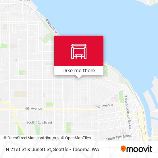 N 21st St & Junett St map