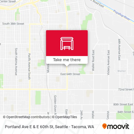 Portland Ave E & E 60th St map