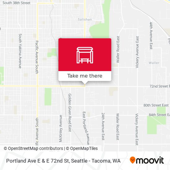 Portland Ave E & E 72nd St map